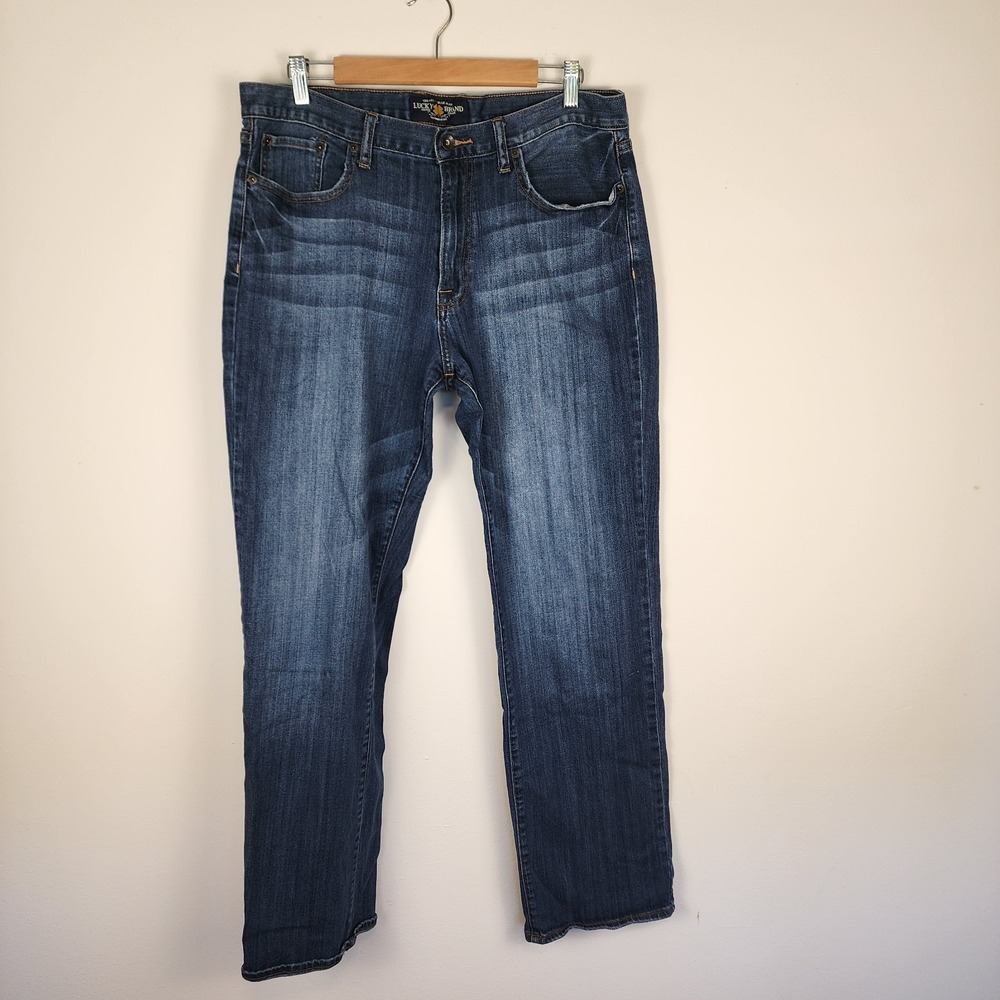 Lucky Brand Men's 361 Straight Jeans - Dark Blue 36x34